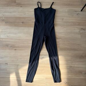 all in motion Black Slim-Strap Jumpsuit